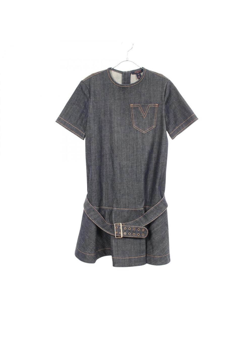 Louis Vuitton V-Stitch Denim Mini Dress #342318L58B
